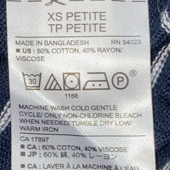 Banana Republic PetiteXS Blue and White Stripe Long Sleeve Sweater - Picture 7 of 8